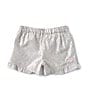 Color:White - Image 1 - Little Girls 2T-7 Ruffle Trim Gauze Shorts