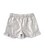 Color:White - Image 2 - Little Girls 2T-7 Ruffle Trim Gauze Shorts