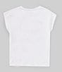Color:White - Image 2 - Little Girls 2T-7 Short Sleeve Sequin #double;Guess#double; Logo T-Shirt