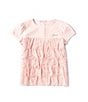 Color:Light Pink - Image 1 - Little Girl's 2T-7 Short Sleeve Tiered Lace T-Shirt