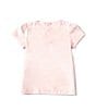 Color:Light Pink - Image 2 - Little Girl's 2T-7 Short Sleeve Tiered Lace T-Shirt