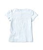 Color:Medium Blue - Image 2 - Little Girl's 2T-7 Short Sleeve Tiered Lace T-Shirt