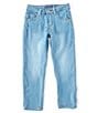 Color:Blue - Image 1 - Little Girls 2T-7 Classic Denim Skinny Jeans