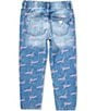 Guess Little Girls Script Rigid Denim Pants, Color:Light Blue - Image 2