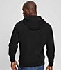 Color:Jet Black - Image 2 - Long Sleeve Roy Embroidered Logo Brushed Fleece Hoodie