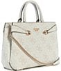Guess Lorelei Girlfriend Satchel Bag, Color:Bone Logo - Image 4