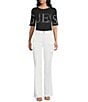 Guess Low Back #double;Guess#double; Bling Accented Short Sleeve Bodysuit, Color:Jet Black - Image 4