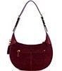 Guess Malva Suede Hobo Bag, Color:Burgundy - Image 2