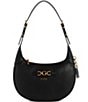 Guess Malva Leather Gold Metal Hobo Bag, Color:Black - Image 1