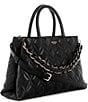 Guess Maxine Girlfriend Quilted Satchel Top Handle Chain Strap Bag - Image 4