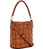 Guess Maylee Woven Bucket Bag, Color:Caramel - Image 4