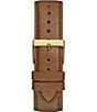 Color:Brown - Image 3 - Men's Analog Brown Leather Strap Watch