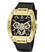Guess Men's Black And Gold-Tone Square Multifunction Watch - Image 5
