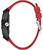 Color:Red - Image 2 - Men's Black Red Silicone Multi-Function Watch