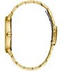 Color:Gold - Image 2 - Men's Gold-Tone and Black Diamond Analog Watch