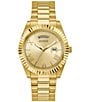 Color:Gold - Image 1 - Men's Gold-Tone Stainless Steel Day/Date Watch
