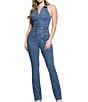 Guess Mia Halter Jumpsuit, Color:Pixie Blue - Image 1