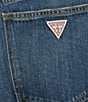 Guess Mid Rise Barrel Fit Jeans, Color:Dark Blue - Image 4