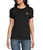 Guess Mini Triangle Short Sleeve T-Shirt, Color:Jet Black - Image 1