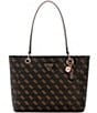 Guess Noelle Small Tote Bag, Color:Brown Logo - Image 1