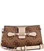 Guess Nolana Latte Logo Top Zip Crossbody Bag, Color:Latte Logo/Bone - Image 1