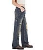 Guess Originals Mid Rise Distressed Carpenter Jeans, Color:Go Wonder Dark Wash - Image 3
