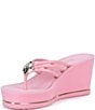 Guess Sabrie Hardware Detail Platform EVA Wedge Thong Sandals - Image 4