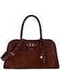 Guess Samantha Suede Girlfriend Satchel Bag - Image 1