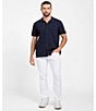 Guess Short Sleeve Aaron Knit Button Down Shirt, Color:Dark Blue - Image 3