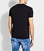 Color:Black - Image 2 - Short-Sleeve Slim Fit Classic Triangle Logo Graphic T-Shirt