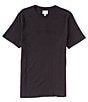 Color:Jet Black - Image 1 - Short-Sleeve Embroidered-Logo Pima T-Shirt