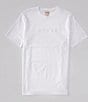 Color:Pure White - Image 1 - Short-Sleeve Embroidered-Logo Pima T-Shirt