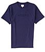 Color:Uniform Blue - Image 1 - Short-Sleeve Embroidered-Logo Pima T-Shirt