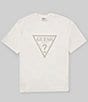 Color:White - Image 1 - Short Sleeve Go Vintage Triangle Graphic T-Shirt