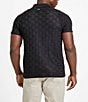Guess Short Sleeve Knit Tristan Button Down Shirt, Color:Black - Image 2