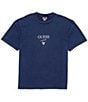 Color:Medium Blue - Image 1 - Short Sleeve Printed Baker Logo T-Shirt