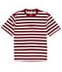 Color:Autumn Spice Multi - Image 1 - Short Sleeve Simple Stripe T-Shirt
