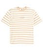 Color:Beige - Image 1 - Short Sleeve Simple Stripe T-Shirt