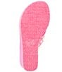 Color:Pink - Image 6 - Silus Pearl Embellished Platform Wedge Thong Sandals