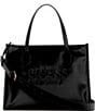 Color:Black - Image 1 - Silvana 2 Compartment Tote Bag