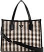 Color:Black Multi - Image 1 - Silvana 2 in 1 Straw Tote Bag