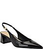 Guess Sinya Patent Block Heel Slingback Pumps - Image 1
