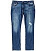 Color:Calabasas - Image 1 - Slim Fit Tapered Destructed Detail Jeans