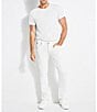 Color:White - Image 4 - Slim Fit Tapered White Jeans