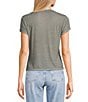 Guess Summer Vibes Short Sleeve Burnout T-Shirt, Color:Lichen Leaf Green Multi - Image 2