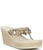 Guess Sutton Charm Logo Wedge Platform Thong Sandals - Image 1