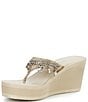 Guess Sutton Charm Logo Wedge Platform Thong Sandals - Image 4