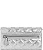 Guess Tali Metallic Crossbody Flap Bag, Color:Silver - Image 2