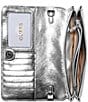 Guess Tali Metallic Crossbody Flap Bag, Color:Silver - Image 3