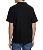 Color:Jet Black - Image 2 - Toledo Knit Camp Collar Short Sleeve Shirt